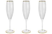 6 бокалов для шампанского Пиза золото