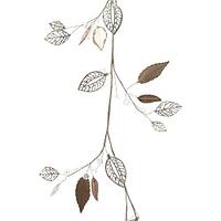 Декор Веточка с листьями металлич бел/перламутр 130см KA706296