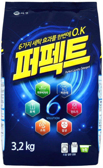 Порошок стиральный концентрированный «Perfect 6 Solution», 3,2 кг