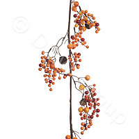 Декор Веточка с оранжевыми ягодами 120см KA622390