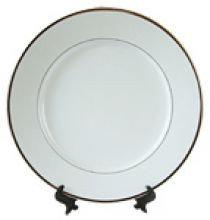 Тарелка белая сублимационная с золотым ободком