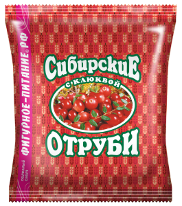 Отруби пшеничные клюква 200 гр Сибирские