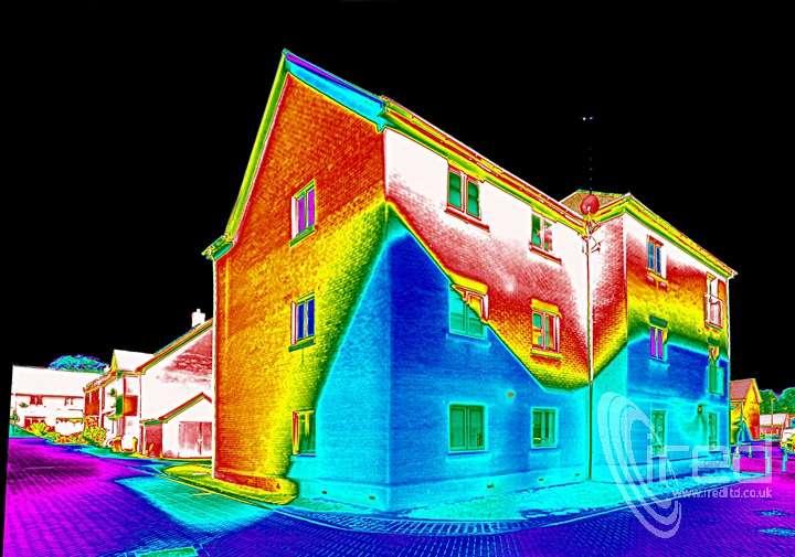 Тепловизионное обследование зданий и сооружений, частных домов.
