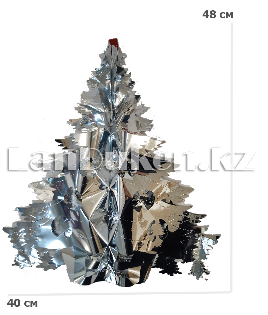 Подвесная гирлянда Елка 48 см серебренная