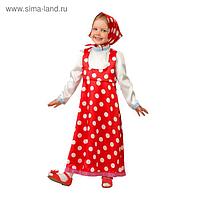 Карнавальный костюм «Маша», текстиль, размер 26 рост 104 см, цвет красный