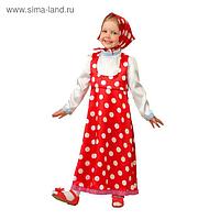 Карнавальный костюм «Маша», текстиль, размер 30, рост 116 см, цвет красный