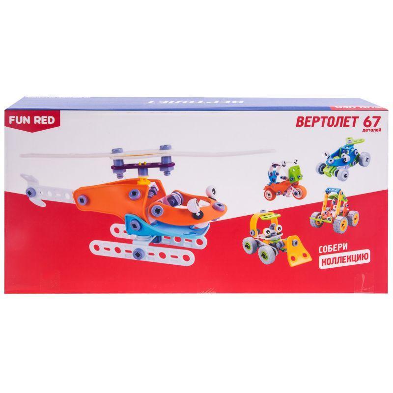 Конструктор гибкий "Вертолет Fun Red", 67 деталей