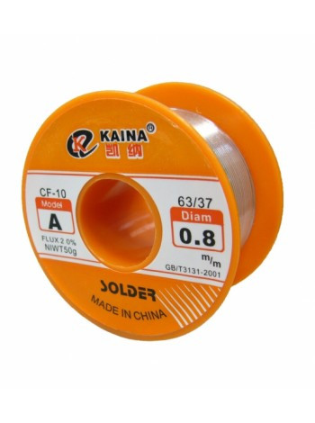 Припой с флюсом SOLDER CF-10 A 0,8mm 50 грамм KAINA