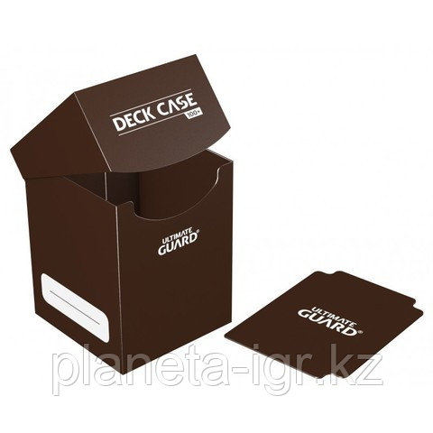 Коробочка для карт Deck case на 100шт, Ultimate Guard, цвет коричневый