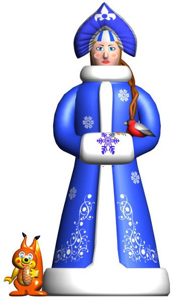 Большая надувная фигура Снегурочка VIP 6 м - фото 1 - id-p58521278
