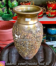 Керамическая ваза "Узор-паутина на золотом" 25см