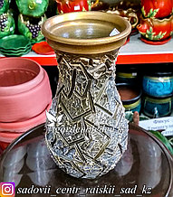 Керамическая ваза "Узор-мозаика за золотом" 25см