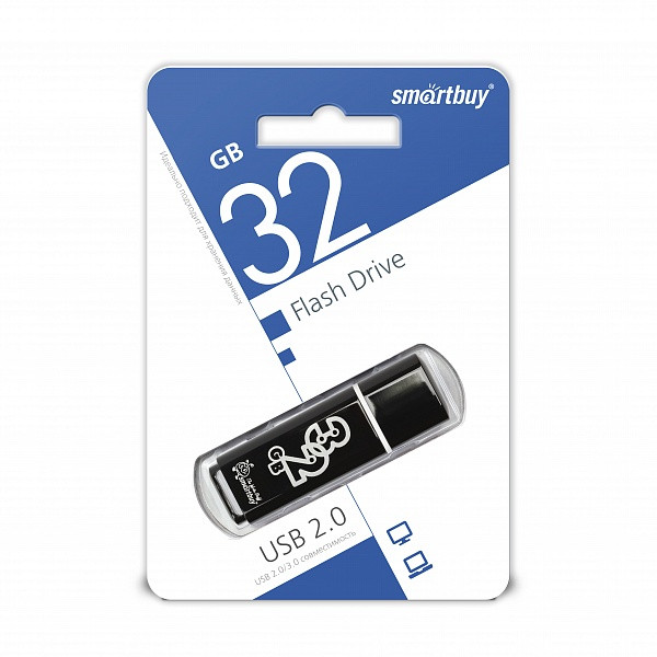 USB накопитель Smartbuy 32GB Glossy series Black