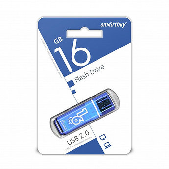 USB накопитель Smartbuy 16GB Glossy series Blue