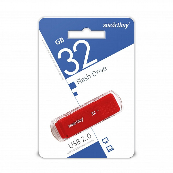 USB накопитель Smartbuy 32GB Dock Red