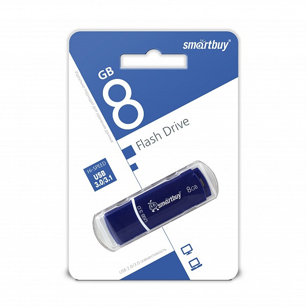 USB 3.0 накопитель Smartbuy 8GB Crown Blue