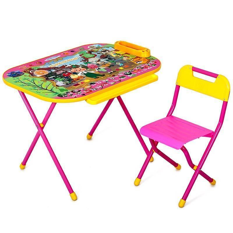 Набор мебели стол+стул Дэми  (Всезнайка,"Чиполлино" розовый)