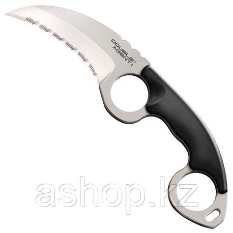Нож фиксированный Cold Steel Double Agent I, Общая длина: 200 мм мм, Толщина лезвия: 2,3, Длина клинка: 76 мм,