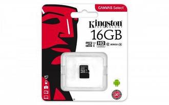 MicroSD 16GB Class 10 U1 Kingston SDCS/16GBSP