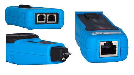 Многофункциональный трассоискатель LAN тестер RJ11+RJ45, тон генератор+щуп с подсветкой FWT11, фото 2