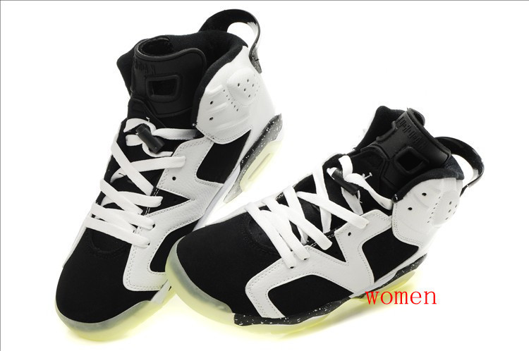 Баскетбольные кроссовки Nike Air Jordan 6 Retro светящаяся подошва - фото 4 - id-p4138303