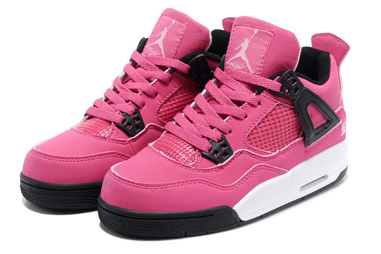 Женские баскетбольные кроссовки Nike Air Jordan 4 Retro розовые - фото 2 - id-p4138407