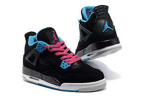 Баскетбольные кроссовки Nike Air Jordan 4 Retro черные, фото 4