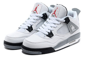 Баскетбольные кроссовки Nike Air Jordan 4 Retro белые, фото 2