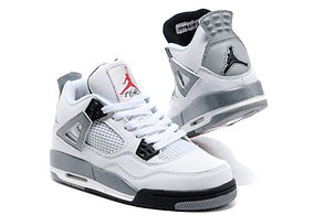 Баскетбольные кроссовки Nike Air Jordan 4 Retro белые, фото 3