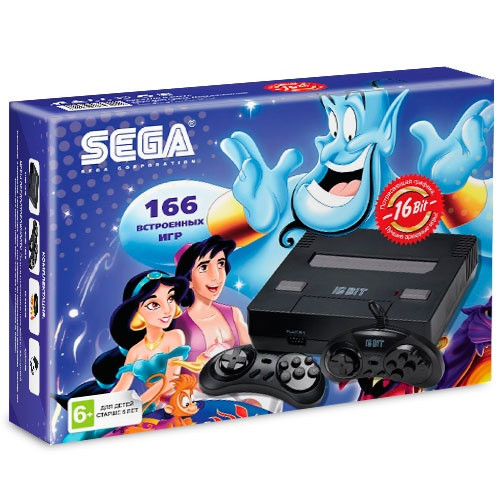 Игровая приставка SEGA Super Drive Aladdin 166игр black