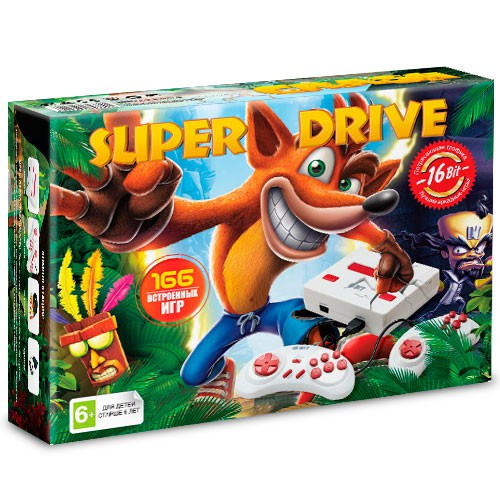 Игровая приставка Sega Super Drive Crash (166 игр)