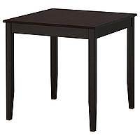Стол ЛЕРХАМН 74x74 см черно-коричневый ИКЕА, IKEA