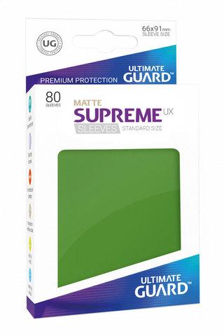 Протекторы 66х91, 80шт. Ultimate Guard Supreme, Standard матовые зеленые