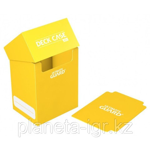 Коробочка для карт Deck case на 80шт, Ultimate Guard, цвет желтый