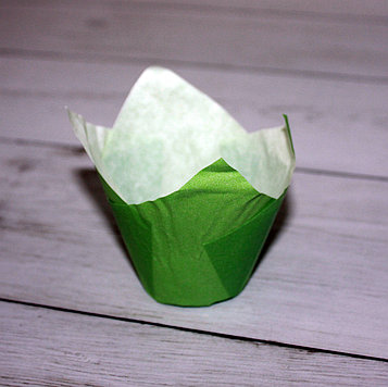 Бумажные тюльпаны для выпечки зеленая