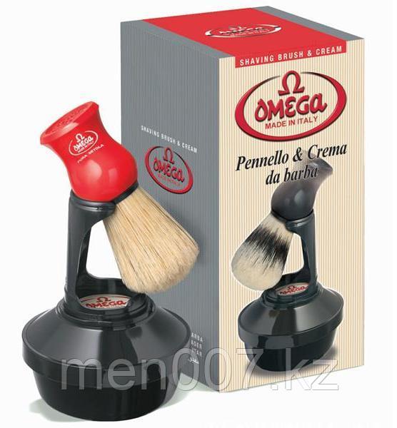 Omega Набор (Италия) (мыло для бритья и помазок на подставке)