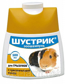 ШУСТРИК ЗООШАМПУНЬ ДЛЯ ГРЫЗУНОВ С ЧУВСТВИТЕЛЬНОЙ КОЖЕЙ