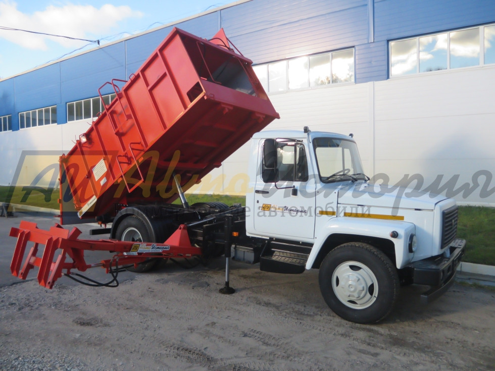 Газ 3309. Мусоровоз с боковой загрузкой.