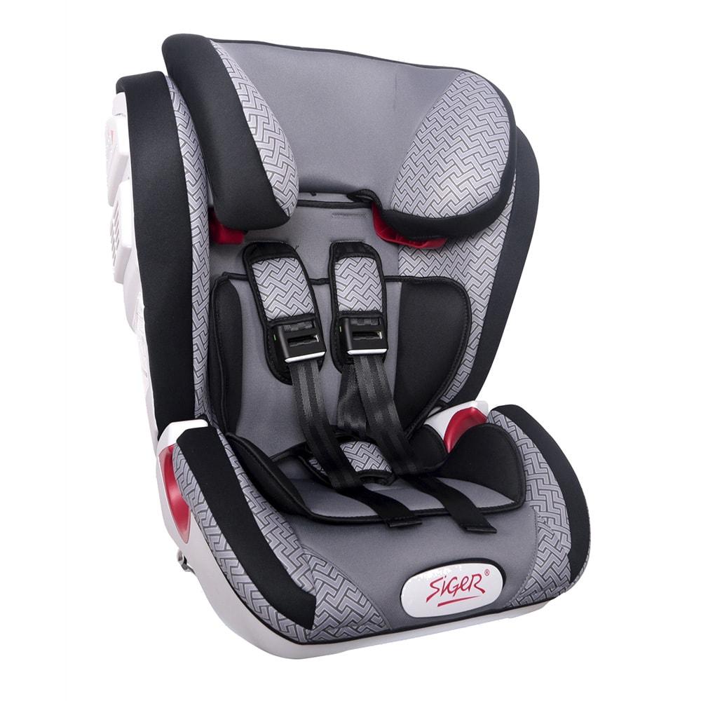Детское автомобильное кресло SIGER "Индиго ISOFIX" черный, 1-12 лет, 9-36 кг