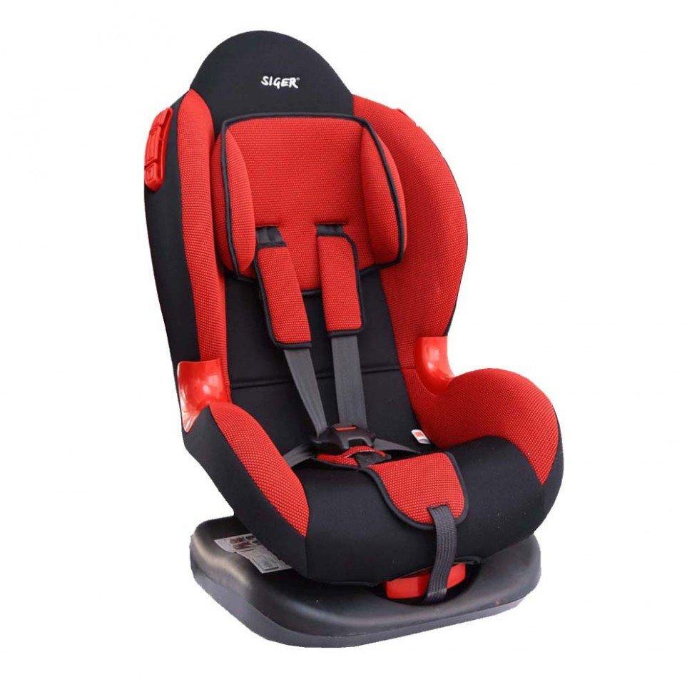 Детское автомобильное кресло SIGER "Кокон ISOFIX" красный, 1-7 лет, 9-25 кг