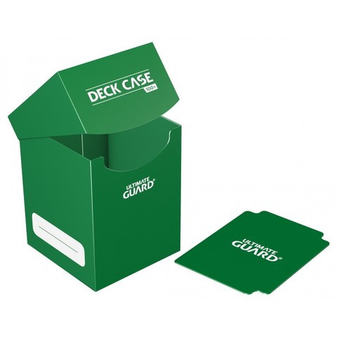 Коробочка для карт Deck case на 100шт, Ultimate Guard, цвет темно-зеленый