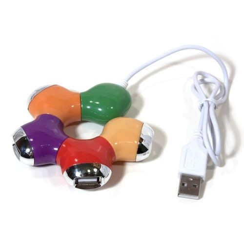 USB 4 PORTS HUB V-T HU94 (Цветочек) 