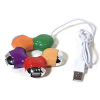 USB 4 PORTS HUB V-T HU94 (Цветочек) 