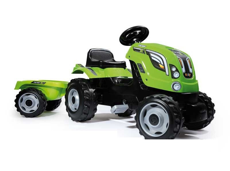 Трактор педальный с прицепом XL зеленый 710111 Smoby