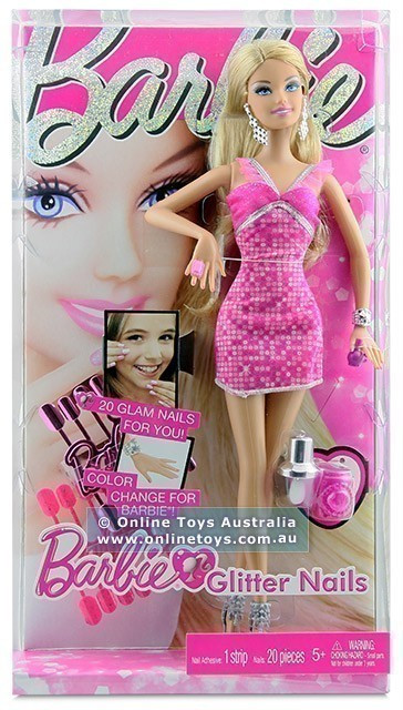 Кукла Барби Блестящий маникюр Barbie Loves Glitter Nails Doll - фото 3 - id-p51627572