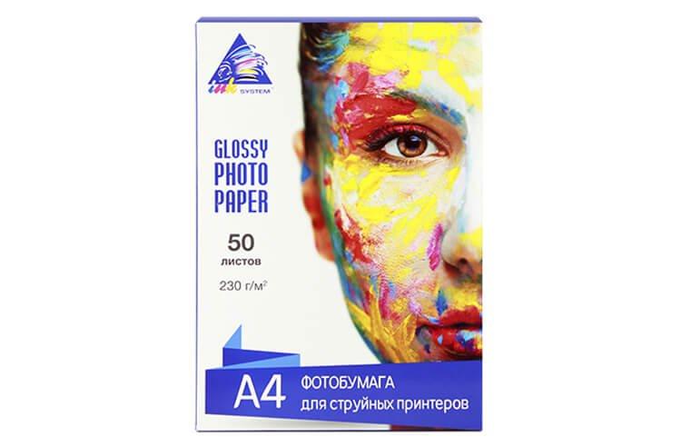 Глянцевая фотобумага INKSYSTEM Glossy Photo Paper 230g, A4, 50 листов - фото 1 - id-p36797091