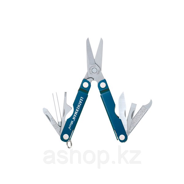 Мультитул брелок Leatherman Micra, Кол-во функций: 10 в 1, Цвет: Синий, (MICRA)