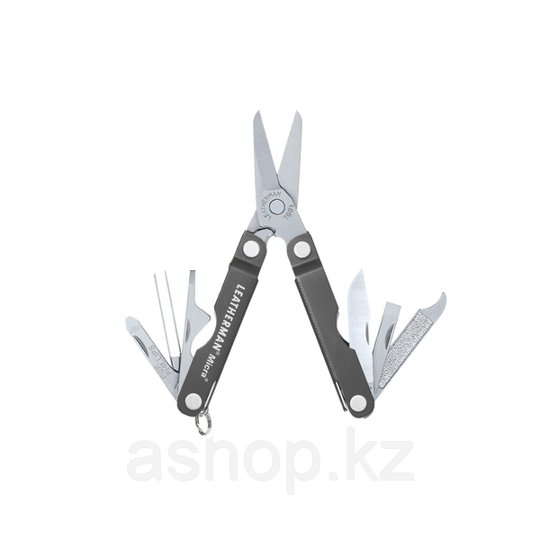 Мультитул брелок Leatherman Micra, Кол-во функций: 10 в 1, Цвет: Серый, (MICRA)
