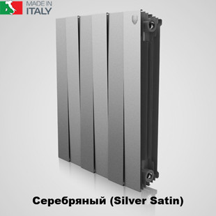Дизайнерские радиаторы биметаллические PianoForte 500 Silver Satin серебристый - фото 3 - id-p53185787