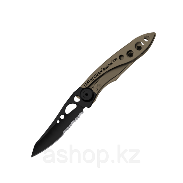 Нож складной Leatherman Skeletool KBX, Заточка: Комбинированная, Кол-во функций: 2 в 1, Цвет: Коричневый, (KBX
